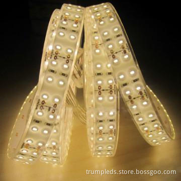12v  3014 dual row waterproof flathead led strip light with CE&Rohs